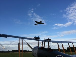 Spitfire over Avro 504k